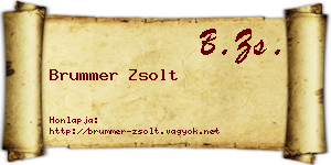 Brummer Zsolt névjegykártya